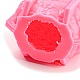 バレンタインデー 3D エンボスローズラブハートキャンドルモールド  香りのキャンドル作り型  diy アロマセラピーキャンドル結婚式デートテーブル装飾用のシリコーン金型  パールピンク  9x12x8.4cm  内径：4.9のCM SIMO-H015-04-4