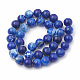 Chapelets de perles en agate craquelée naturelle teintée G-T100-02A-2