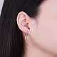 Boucles d'oreilles créoles en argent sterling plaqué rhodium Shegrace 925 JE670A-02-3