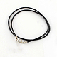 Gewachsten Baumwollkordel bildende Halskette X-MAK-S032-1.5mm-A101-1