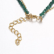 Faceted Natural Malaysia Jade(Dyed) Tiered Necklaces NJEW-F212-08D-3