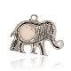 Elephant Tibetan Style Alloy Resin Pendants PALLOY-I111-38AS-A-2