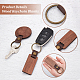 Nbeads 6Pcs 2 Style Imitation Leather & Walnut Wood Keychain KEYC-NB0001-47-4