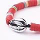 Handmade Polymer Clay Braided Beads Bracelets BJEW-JB05054-05-4