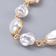 Bracciali di perle di plastica imitazione perla X-BJEW-JB04549-2
