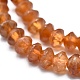 Hilos de perlas de granate naranja natural G-M353-A34-3.5-4mm-3