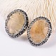 Oval Faceted Natural Citrine Beads G-F233-12-2