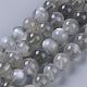 Brins de perles de pierre de lune grise naturelle G-F632-29-02-1