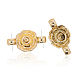 Nickel Free & Lead Free Unfading Golden Plated Alloy Rose Flower Links connectors PALLOY-J169-57G-NR-1