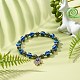 Evil Eye Resin Beads Stretch Bracelet for Girl Women BJEW-JB06763-01-2
