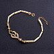 Shegrace charmant véritable bracelet plaqué or 18 carat JB229A-3
