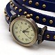 Fashionable Wrap Style Leather Roman Numeral watch Bracelets WACH-M054-04-2