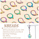 Nbeads 60pcs 2 style arc-en-ciel couleur 304 accessoires de boucle d'oreille à levier en acier inoxydable STAS-NB0001-53M-4