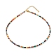 Natural Agate Beaded Necklaces for Women NJEW-JN03789-01-1