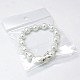 Carnival Jewelry Glass Pearl Bracelets BJEW-JB00612-4