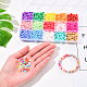 2250pcs 15 couleurs perles d'argile polymère faites à la main écologiques CLAY-YW0001-26A-7