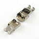 Smooth Surface 201 Stainless Steel Watch Band Clasps STAS-R063-65-3