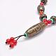Colliers avec perles en agate tibétaine naturelle à bijoux bouddhistes NJEW-F131-06-3