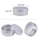 BENECREAT 5 Pcs 250ml Aluminum Tin Jars CON-BC0004-26P-250ml-5