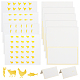 OLYCRAFT 240pcs 4 Style Gold Meal Sticker 0.4 Inch with 60pcs Table Place Cards Food Choice Sticker Set Cow/Chicken/Fish/Carrot Wedding Meal Stickers with Blank Table Cards for Wedding Party Supplies DIY-OC0010-74B-1