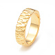Ion Plating(IP) 304 Stainless Steel Grooved Finger Ring for Women RJEW-I096-28G-1