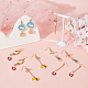 Sunnyclue Kit de fabrication de boucles d'oreilles pendantes avec des animaux de dessin animé DIY-SC0018-98-6