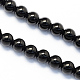 Brins de perles rondes en onyx noir naturel, 8mm, Trou: 1mm, Environ 48 pcs/chapelet, 15.1 pouce