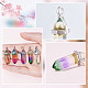 SUNNYCLUE 1 Box 10Pcs Bullet Shaped Charms Wrapped Faceted Glass Charms Bulk Large Charm Imitation Hexagonal Crystal Pointed Quartz Pendants Colorful Charms for Jewelry Making Charm Adult DIY Craft KK-SC0003-08-3