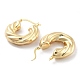 Brass Hoop Earrings EJEW-H301-01G-03-2