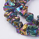 Chapelets de perle de cristal en quartz naturel électroplaqué X-G-F336-06D-1