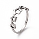 201 anillo de dedo de estrella de acero inoxidable para mujer RJEW-J051-24P-1
