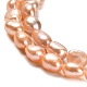 Fili di perle di perle d'acqua dolce coltivate naturali PEAR-E016-087-3