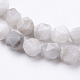 Brins de perles d'agate folles blanches naturelles G-J376-14-8mm-3