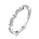 Romantic Korean Style Brass Cubic Zirconia Finger Rings for Valentine's Day RJEW-BB00555-01-1