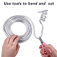 BENECREAT 3 Gauge(6mm) Silver Aluminum Wire 23 Feet(7m) Bendable Metal Sculpting Wire for Floral Model Skeleton Art Making and Beading Jewelry Work AW-BC0002-03D-01-3