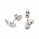 304 Stainless Steel Star Stud Earrings for Women EJEW-C004-01P-2