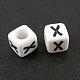 Perles européennes de lettre en acrylique X-OPDL-R050-10mm-X-1