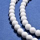 Synthétiques agate perles blanches de brins G-D419-6mm-01-6