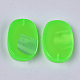 樹脂ビーズ  シェルチップ付き  片穴  オーバル  芝生の緑  30x21x6mm  半分穴：1.2mm X-CRES-T014-15H-3
