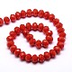 Opaque Solid Color Crystal Glass Rondelle Beads Strands EGLA-F046A-18-3