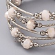 Bracelets de perles de verre de mode BJEW-JB04989-02-4