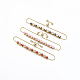 Adjustable Brass Inlaid Cubic Zirconia Slider Bracelets BJEW-Q996-002-NR-1