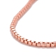 Fabricación de collar de cadena veneciana de latón electrochapado ajustable MAK-L028-02RG-2