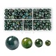 340pcs 4 perles d'agate de mousse naturelle de style G-LS0001-41-1