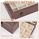 FINGERINSPIRE 24 Grids Vintage Solid Wood Jewelry Box Rectangle Wood Jewelry Storage Presentation Case with Clear Glass Window and Velvet Inside Rings Earrings Necklaces Display Organizer Holder CON-WH0095-33C-4