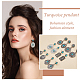 ANATTASOUL 6 Pairs 6 Style Rhombus & Rectangle & Oval Synthetic Turquoise Dangle Stud Earrings EJEW-AN0001-05-4