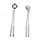 304 Stainless Steel Chain Tassel Earrings EJEW-I248-39-3