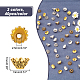 Arricraft 80 pièces 2 couleurs capuchons de perles en alliage de style tibétain FIND-AR0002-81-2