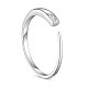 Shegrace ajustable 925 anillo de dedo de plata de ley para mujer JR633A-1