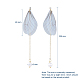 Organza Fabric Dangle Earrings EJEW-JE03938-3